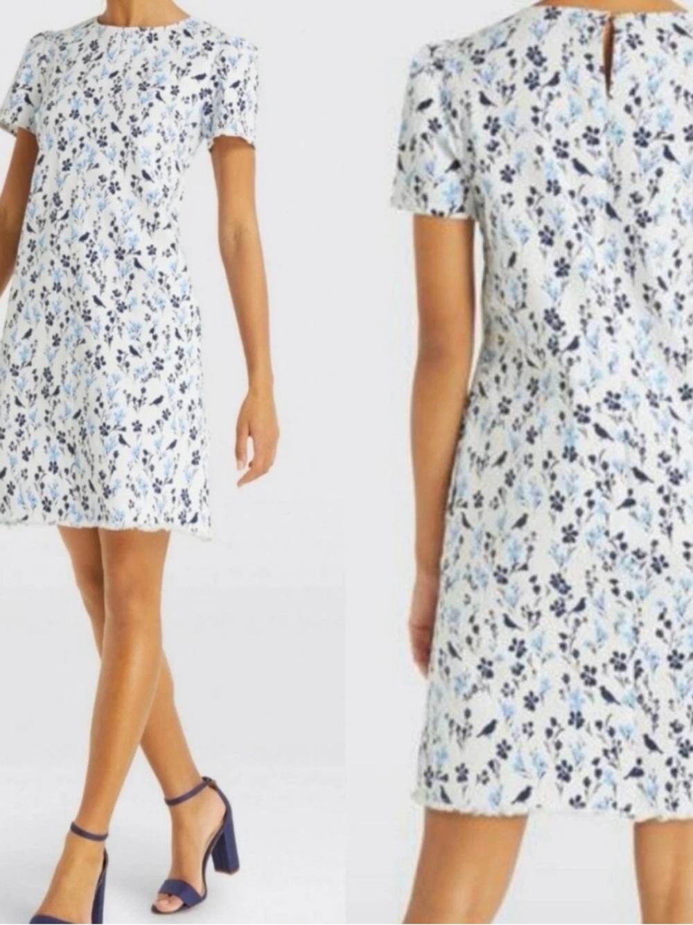 Draper James White Denim Dress Size 8